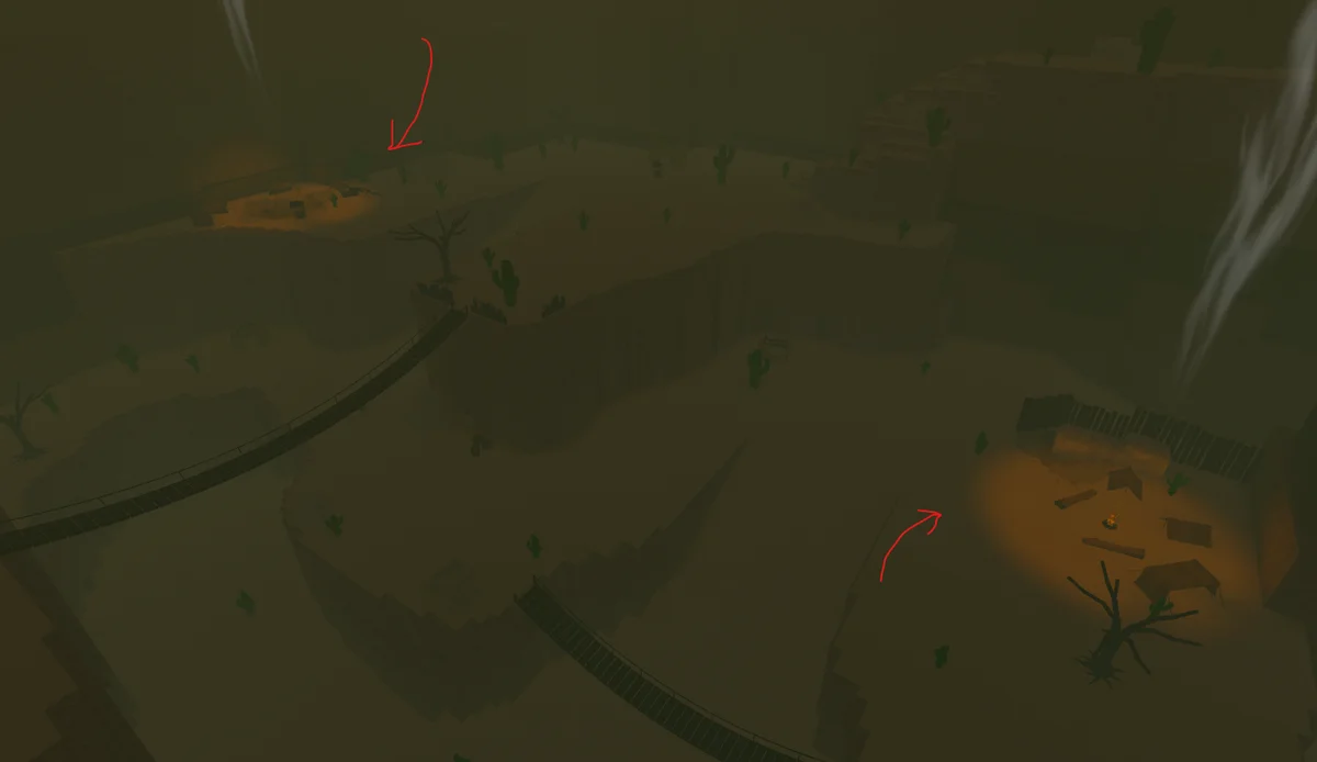 Outlaw Hills spawn at campfire in Bridger Western